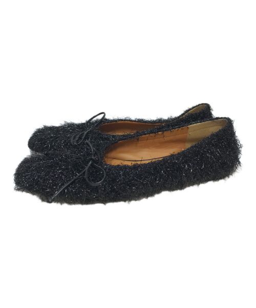 Pippichic（ピッピシック）Pippichic (ピッピシック) BALLET フリンジラメ バレエシューズ ブラック サイズ:361/2の古着・服飾アイテム
