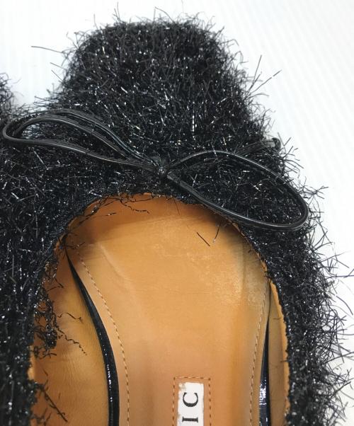 Pippichic（ピッピシック）Pippichic (ピッピシック) BALLET フリンジラメ バレエシューズ ブラック サイズ:361/2の古着・服飾アイテム