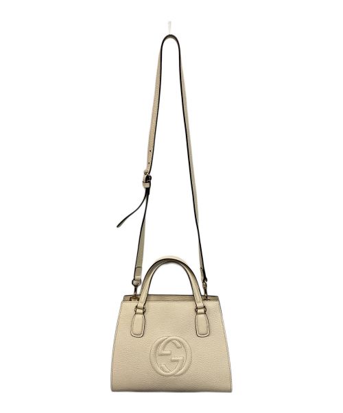 GUCCI（グッチ）GUCCI (グッチ) ソーホー2WAYショルダーバッグ ホワイトの古着・服飾アイテム