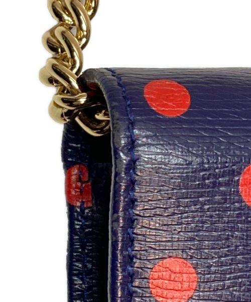 GUCCI（グッチ）GUCCI (グッチ) ホースビットチェーンウォレット ネイビーの古着・服飾アイテム