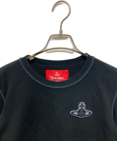 Vivienne Westwood RED LABEL（ヴィヴィアンウエストウッドレッドレーベル）Vivienne Westwood RED LABEL (ヴィヴィアンウエストウッドレッドレーベル) コットン天竺エイリアンスリーブトップ ブラック サイズ:00の古着・服飾アイテム