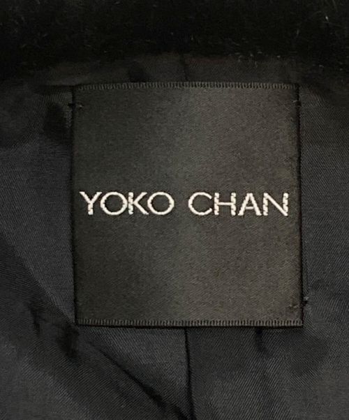 YOKO CHAN（ヨーコチャン）YOKO CHAN (ヨーコチャン) パールデザインフェイクファージャケット ブラック サイズ:SIZE 36の古着・服飾アイテム