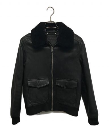 COACH ラムレザーライダース 襟ボア M 週末まで出品 中古・古着通販】COACH (コーチ) 襟ボアレザージャケット ブラック