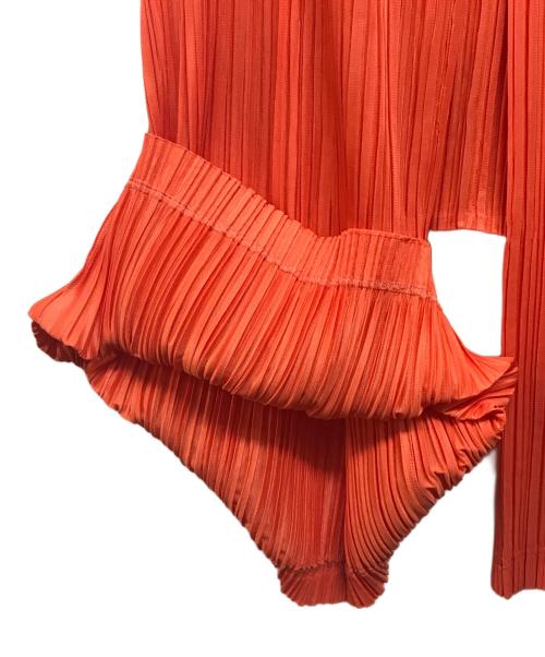 PLEATS PLEASE（プリーツプリーズ）PLEATS PLEASE (プリーツプリーズ) プリーツオールインワン オレンジ サイズ:5の古着・服飾アイテム