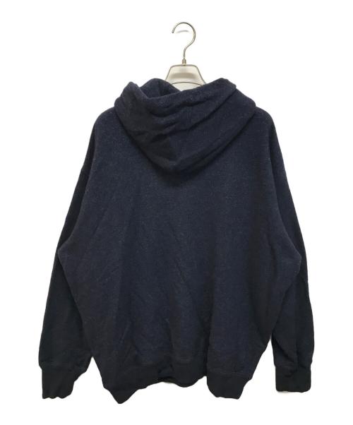 CAHLUMN（カウラム）CAHLUMN (カウラム) Merino Wool＋Cotton Loop Back Sweat Hoodie ネイビー サイズ:XLの古着・服飾アイテム