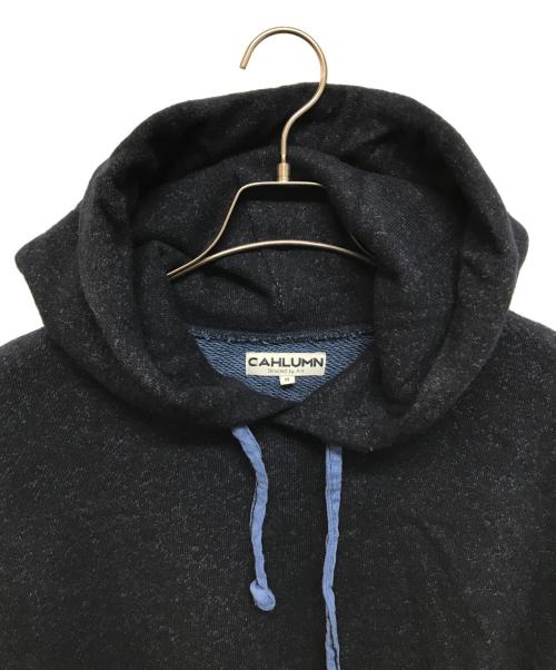 CAHLUMN（カウラム）CAHLUMN (カウラム) Merino Wool＋Cotton Loop Back Sweat Hoodie ネイビー サイズ:XLの古着・服飾アイテム