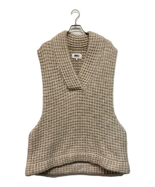 MM6 Maison Margiela（エムエムシックスメゾンマルジェラ）MM6 Maison Margiela (エムエムシックス メゾンマルジェラ) Knit vest ベージュ サイズ:Sの古着・服飾アイテム