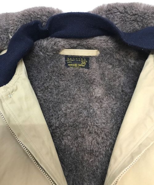 WAREHOUSE（ウエアハウス）WAREHOUSE (ウエアハウス) U.S.NAVY SEABEES ARCTIC WORK JACKET ベージュ サイズ:36の古着・服飾アイテム