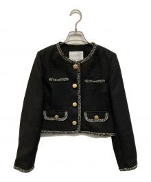 Rirandture（リランドチュール）の古着「クロップドツイードジャケット」｜ブラック