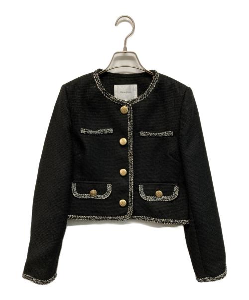 Rirandture（リランドチュール）Rirandture (リランドチュール) クロップドツイードジャケット ブラック サイズ:1の古着・服飾アイテム