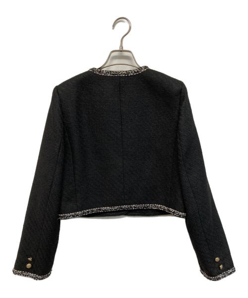 Rirandture（リランドチュール）Rirandture (リランドチュール) クロップドツイードジャケット ブラック サイズ:1の古着・服飾アイテム