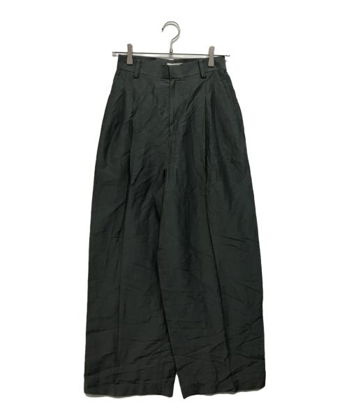 Plage（プラージュ）Plage (プラージュ) VIS/LINEN TUCK WIDE パンツ グレー サイズ:36の古着・服飾アイテム