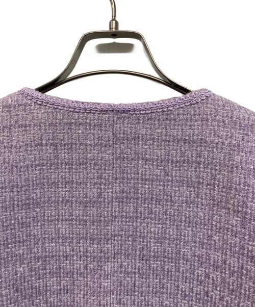 JILL BY JILLSTUART（ジル バイ ジルスチュアート）JILL BY JILLSTUART (ジル バイ ジルスチュアート) モールツイードブローチ付きジャケット パープル サイズ:SIZE Sの古着・服飾アイテム