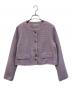 JILL BY JILLSTUART（ジル バイ ジルスチュアート）の古着「モールツイードブローチ付きジャケット」｜パープル