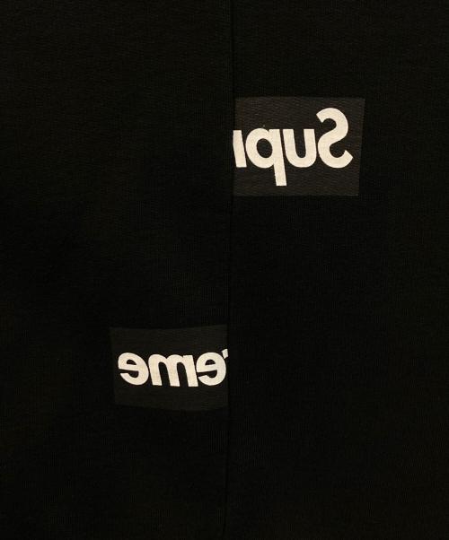 SUPREME（シュプリーム）SUPREME (シュプリーム) COMME des GARCONS (コムデギャルソン) Split Box Logo Hooded Sweatshirt ブラック サイズ:SIZE Mの古着・服飾アイテム