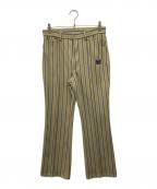 Needlesニードルズ）の古着「Boot-Cut Jean Poly Jq」｜イエロー×ベージュ