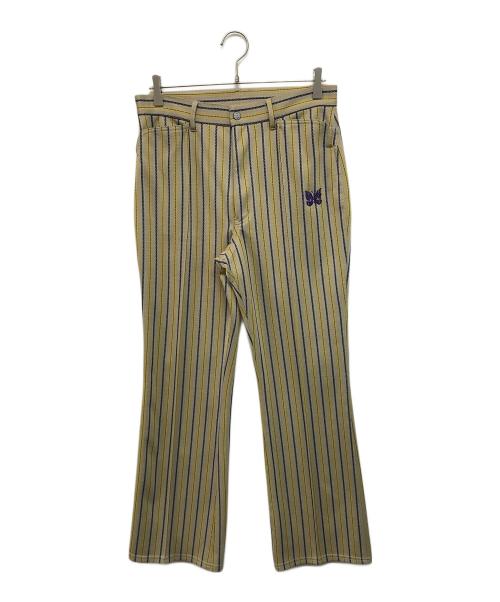 Needles（ニードルズ）Needles (ニードルズ) Boot-Cut Jean Poly Jq イエロー×ベージュ サイズ:Sの古着・服飾アイテム