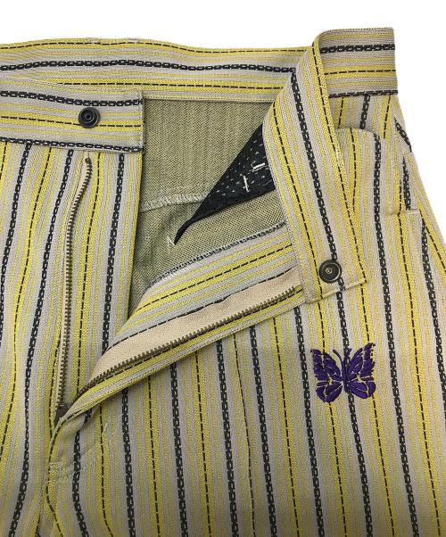 Needles（ニードルズ）Needles (ニードルズ) Boot-Cut Jean Poly Jq イエロー×ベージュ サイズ:Sの古着・服飾アイテム