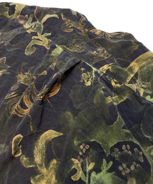 masu（エムエーエスユー）masu (エムエーエスユー) GRANNY ZIP-UP SHIRTS ブラック×グリーン サイズ:46の古着・服飾アイテム