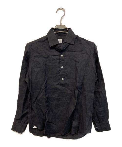 MARIA SANTANGELO（マリア サンタンジェロ）MARIA SANTANGELO (マリア サンタンジェロ) リネンカプリシャツ ブラック サイズ:XSの古着・服飾アイテム