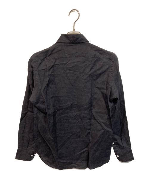 MARIA SANTANGELO（マリア サンタンジェロ）MARIA SANTANGELO (マリア サンタンジェロ) リネンカプリシャツ ブラック サイズ:XSの古着・服飾アイテム