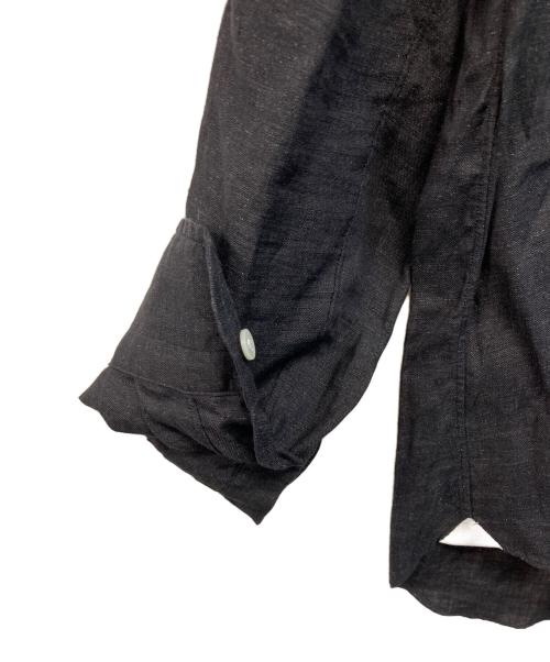 MARIA SANTANGELO（マリア サンタンジェロ）MARIA SANTANGELO (マリア サンタンジェロ) リネンカプリシャツ ブラック サイズ:XSの古着・服飾アイテム