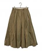 Plageプラージュ）の古着「typewriter cropped スカート」｜ブラウン