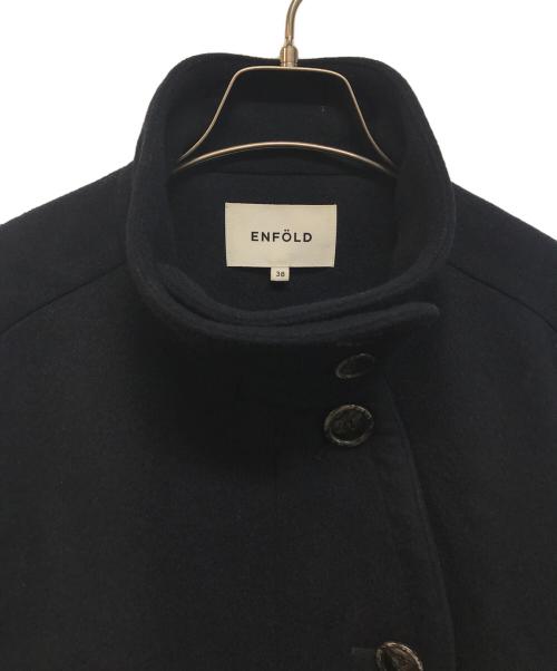 ENFOLD（エンフォルド）ENFOLD (エンフォルド) STAND SHORT COAT(スタンド ショート コート) ネイビー サイズ:SIZE 38の古着・服飾アイテム