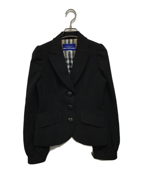 BURBERRY BLUE LABEL（バーバリーロンドンブルーレーベル）BURBERRY BLUE LABEL (バーバリーロンドンブルーレーベル) 裏ノヴァチェック3Bジャケット ブラック サイズ:38の古着・服飾アイテム