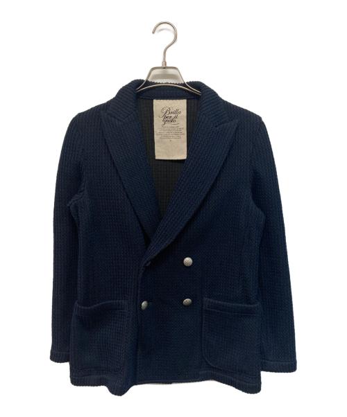 Brilla per il gusto（ブリッラ ペル イルグースト）Brilla per il gusto (ブリッラ ペル イルグースト) 4Bダブルブレストニットジャケット ネイビー サイズ:SIZE Sの古着・服飾アイテム