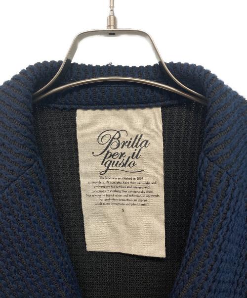 Brilla per il gusto（ブリッラ ペル イルグースト）Brilla per il gusto (ブリッラ ペル イルグースト) 4Bダブルブレストニットジャケット ネイビー サイズ:SIZE Sの古着・服飾アイテム