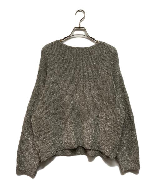 ROPE（ロペ）ROPE (ロペ) ラメフリンジボートネックニット シルバー サイズ:SIZE Freeの古着・服飾アイテム