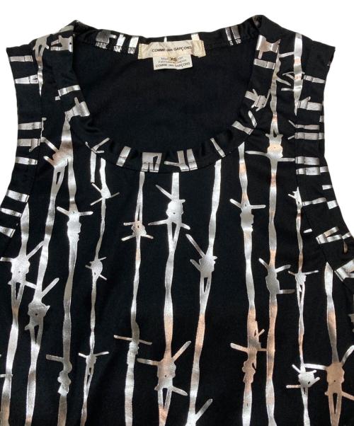 COMME des GARCONS（コムデギャルソン）COMME des GARCONS (コムデギャルソン) Smooth Foiled Print Tank Top ブラック サイズ:XSの古着・服飾アイテム