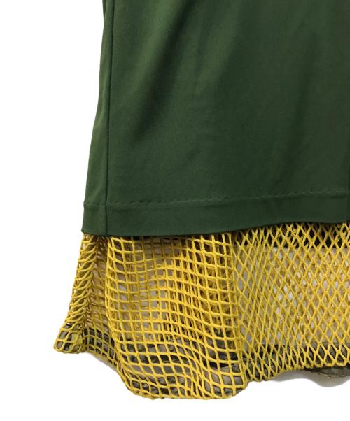 TOGA PULLA（トーガ プルラ）TOGA PULLA (トーガ プルラ) レーヨンジャージメッシュワンピース グリーン サイズ:36の古着・服飾アイテム