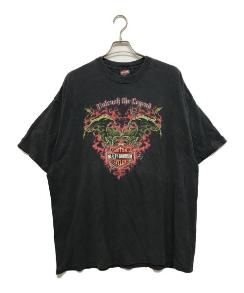 HARLEY-DAVIDSON（ハーレーダビッドソン）HARLEY-DAVIDSON (ハーレーダビッドソン) オーバーサイズプリントTシャツ ブラック サイズ:-の古着・服飾アイテム