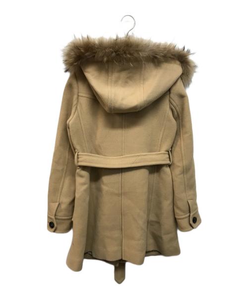 BURBERRY BLUE LABEL（バーバリーロンドンブルーレーベル）BURBERRY BLUE LABEL (バーバリーロンドンブルーレーベル) フーデットウールコート ベージュ サイズ:40の古着・服飾アイテム