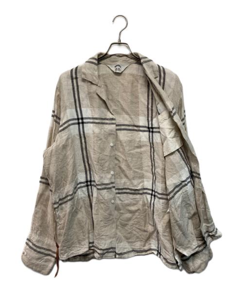 SUNSEA（サンシー）SUNSEA (サンシー) Linen Check GIGOLO Shirt ベージュ サイズ:2の古着・服飾アイテム