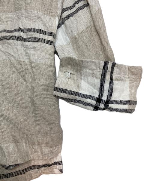 SUNSEA（サンシー）SUNSEA (サンシー) Linen Check GIGOLO Shirt ベージュ サイズ:2の古着・服飾アイテム