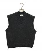 machattマチャット）の古着「カラーネップニットベスト」｜ブラック
