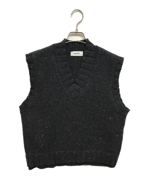 machatt（マチャット）machatt (マチャット) カラーネップニットベスト ブラック サイズ:Freeの古着・服飾アイテム