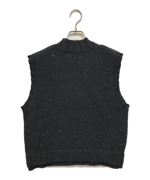 machatt（マチャット）machatt (マチャット) カラーネップニットベスト ブラック サイズ:Freeの古着・服飾アイテム