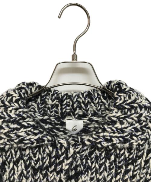 6(ROKU) BEAUTY&YOUTH（ロク ビューティーアンドユース）6(ROKU) BEAUTY&YOUTH (ロク ビューティーアンドユース) ウール ローゲージ カーディガン ブラック サイズ:Freeの古着・服飾アイテム