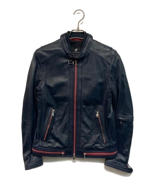 LOVELESS（ラブレス）LOVELESS (ラブレス) レザージャケット ネイビー サイズ:SIZE Sの古着・服飾アイテム