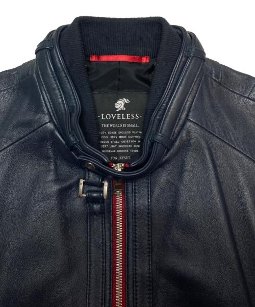 LOVELESS（ラブレス）LOVELESS (ラブレス) レザージャケット ネイビー サイズ:SIZE Sの古着・服飾アイテム