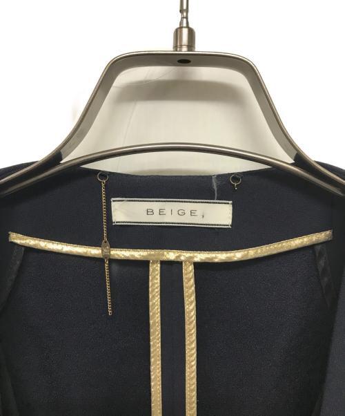 BEIGE（ベイジ）BEIGE (ベイジ) CINDYノーカラーセットアップスーツ ネイビー サイズ:4の古着・服飾アイテム