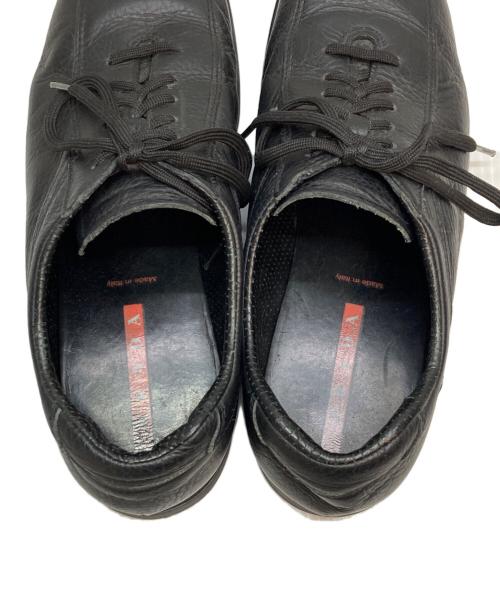 PRADA SPORTS（プラダスポーツ）PRADA SPORTS (プラダスポーツ) スクエアトゥレザースニーカー ブラック サイズ:7 1/2の古着・服飾アイテム