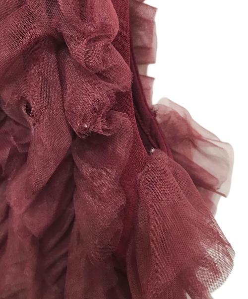Ameri（アメリ）Ameri (アメリ) I LINE TULLE VEST ボルドー サイズ:SIZE Ｍの古着・服飾アイテム