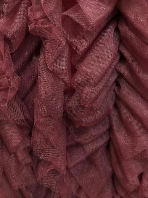 Ameri（アメリ）Ameri (アメリ) I LINE TULLE VEST ボルドー サイズ:SIZE Ｍの古着・服飾アイテム