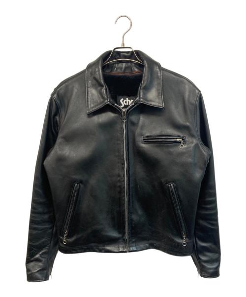 Schott（ショット）Schott (ショット) 642ライナー付ステアハイドシングルライダースジャケット ブラック サイズ:SIZE 42の古着・服飾アイテム