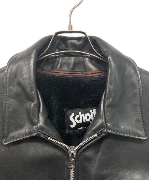 Schott（ショット）Schott (ショット) 642ライナー付ステアハイドシングルライダースジャケット ブラック サイズ:SIZE 42の古着・服飾アイテム
